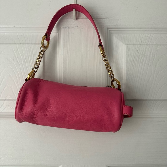Y2K VTG Rare Juicy Couture "Keep Him" Hot Pink Barrel Purse Bag - Picture 3 of 10